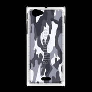 Coque Sony Xpéria J Camouflage gris et blanc