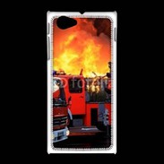 Coque Sony Xpéria J Intervention des pompiers incendie