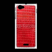 Coque Sony Xpéria J Effet crocodile rouge