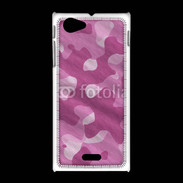 Coque Sony Xpéria J Camouflage rose