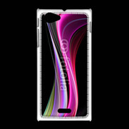 Coque Sony Xpéria J Abstract multicolor sur fond noir