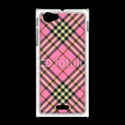 Coque Sony Xpéria J Déco fashion rose et marron