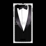 Coque Sony Xpéria J Illustration smoking noir rayé