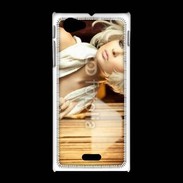 Coque Sony Xpéria J Femme blonde fashion glamour
