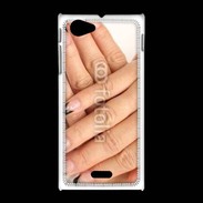 Coque Sony Xpéria J faux ongles et vernis à ongles 1