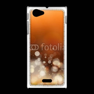 Coque Sony Xpéria J Fond bulles ocres