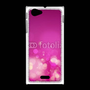 Coque Sony Xpéria J fond rose or