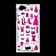Coque Sony Xpéria J Fond fashion rose
