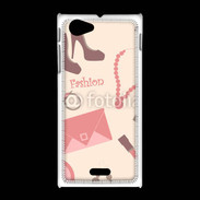 Coque Sony Xpéria J Fond fashion rose 4