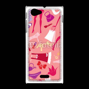 Coque Sony Xpéria J Fond fashion rose 5