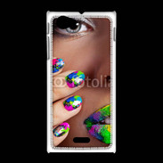 Coque Sony Xpéria J Bouche et ongles multicouleurs 5