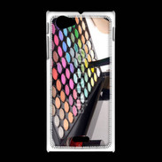 Coque Sony Xpéria J Palette maquillage, vernis et escarpins