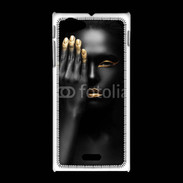 Coque Sony Xpéria J Fashion en noir et or