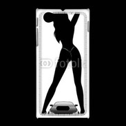 Coque Sony Xpéria J Silhouette sexy avec voiture