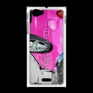 Coque Sony Xpéria J Voiture de sport rose italienne