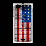 Coque Sony Xpéria J Drapeau USA Vintage