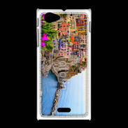 Coque Sony Xpéria J Cote italienne fleurie