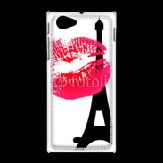 Coque Sony Xpéria J Tour eiffel bisous
