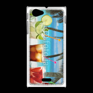 Coque Sony Xpéria J Cocktail sur la plage