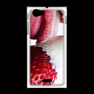 Coque Sony Xpéria J Fraise et bouche 2