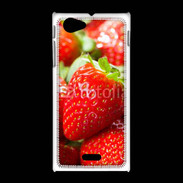 Coque Sony Xpéria J Fraises en folie