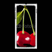 Coque Sony Xpéria J Couple de cerises