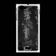 Coque Sony Xpéria J Menu de cocktail en noir et blanc