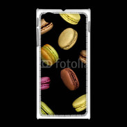 Coque Sony Xpéria J Macarons sur fond noir