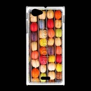 Coque Sony Xpéria J Étalage macarons