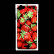 Coque Sony Xpéria J J'adore les fraises