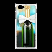 Coque Sony Xpéria J Bouteille de champagne avec noeud