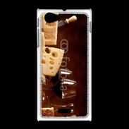 Coque Sony Xpéria J Fromage, charcuterie et vin