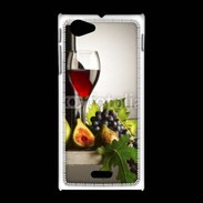 Coque Sony Xpéria J Vin rouge et fruits