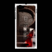 Coque Sony Xpéria J Verres de vin rouge et tonneaux