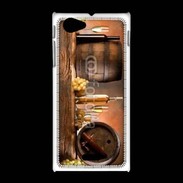 Coque Sony Xpéria J Vin blanc et tonneaux