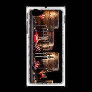 Coque Sony Xpéria J Vin rouge et tonneaux 2