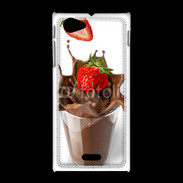 Coque Sony Xpéria J Fraise et chocolat