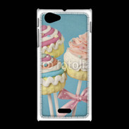 Coque Sony Xpéria J Cupcake sucette