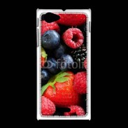 Coque Sony Xpéria J fruits rouges