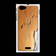Coque Sony Xpéria J Trace de pas sur la plage
