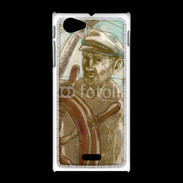 Coque Sony Xpéria J Illustration capitaine de navire