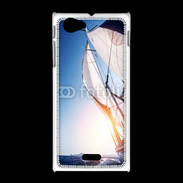 Coque Sony Xpéria J Bateau et couché de soleil 50