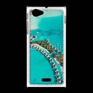 Coque Sony Xpéria J Vue aérienne Bungalow à Tahiti