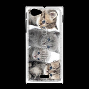 Coque Sony Xpéria J Groupe de chatons