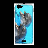 Coque Sony Xpéria J Duo de dauphins