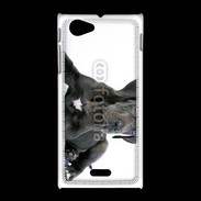 Coque Sony Xpéria J Dogue allemand noir