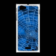Coque Sony Xpéria J Toile d'araignée bleue