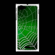 Coque Sony Xpéria J Toile d'araignée verte