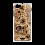 Coque Sony Xpéria J Lionceaux