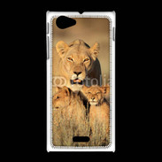 Coque Sony Xpéria J Lionne et ses petits